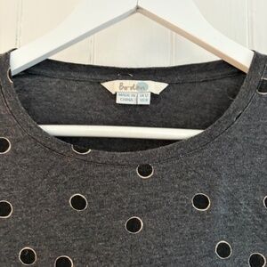 Boden Gray & Black stretch round neck jersey, US size *